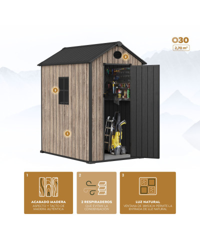 Caseta resina The Oak Collection 2,7 m2 Hoggar | Sumiteca