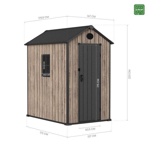 Caseta resina The Oak Collection 2,7 m2 Hoggar | Sumiteca
