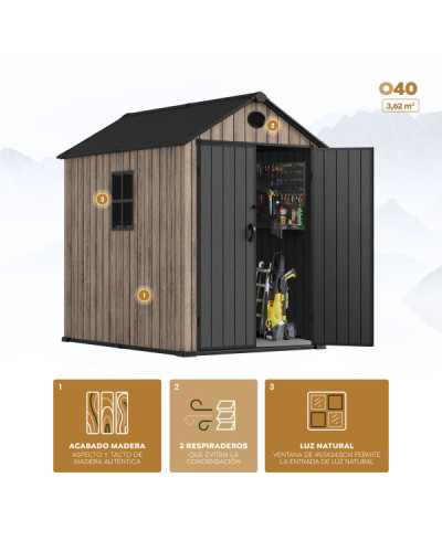 Caseta resina The Oak Collection 3,6 m2 Hoggar | Sumiteca