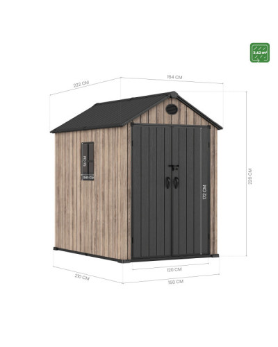 Caseta resina The Oak Collection 3,6 m2 Hoggar | Sumiteca