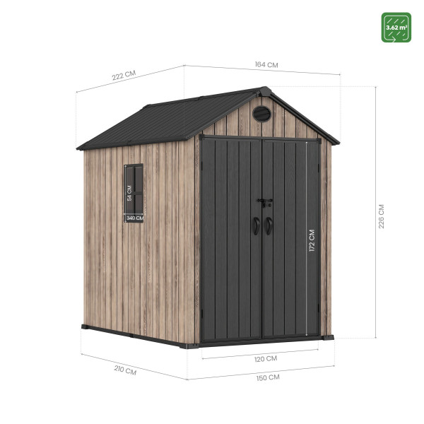 Caseta resina The Oak Collection 3,6 m2 Hoggar | Sumiteca