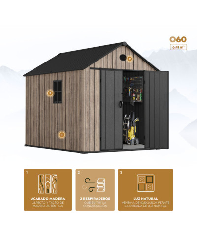 Caseta resina The Oak Collection 6,4 m2 Hoggar | Sumiteca
