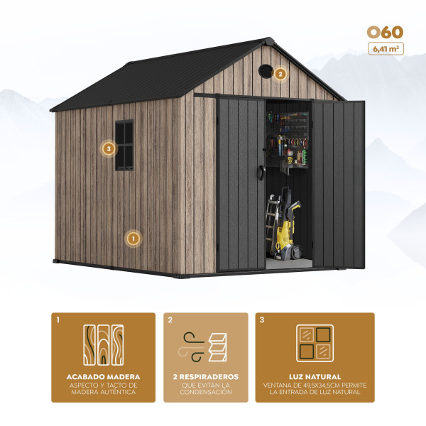 Caseta resina The Oak Collection 6,4 m2 Hoggar | Sumiteca