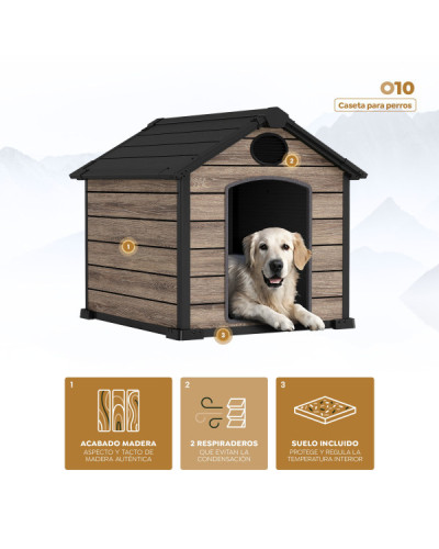 Caseta Perro resina The Oak Collection 1m2 Hoggar | Sumiteca