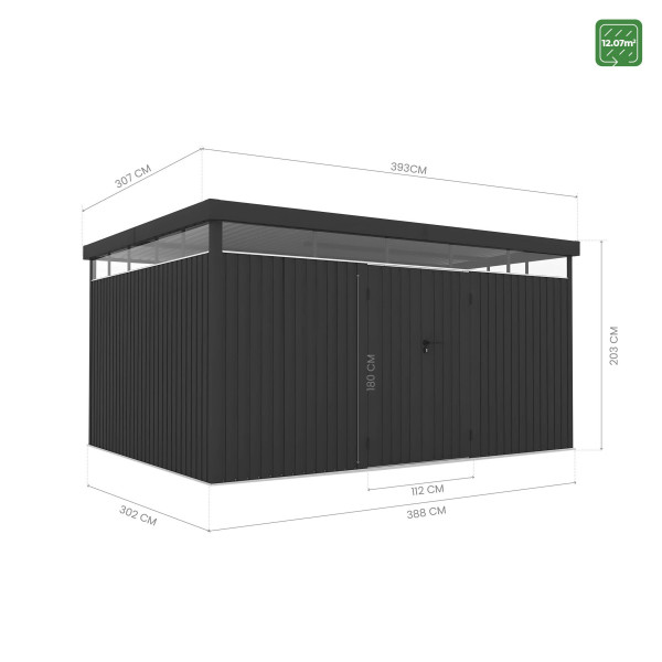Caseta  metal Lumen l12 12,07 m2 Hoggar | Sumiteca