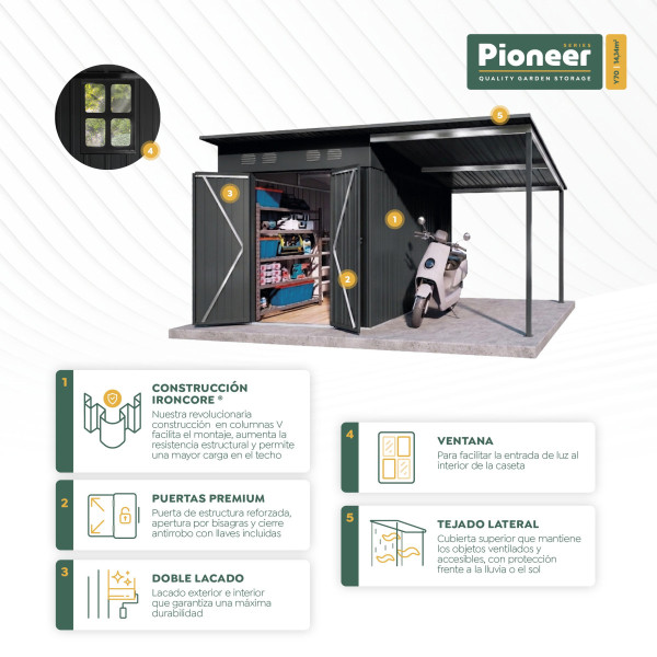 Caseta  Pioneer y140 gallery 14,14 m2 Hoggar | Sumiteca