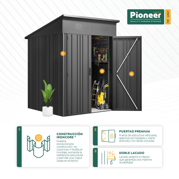 Caseta  Pioneer y30- 2,82 m2 Hoggar | Sumiteca