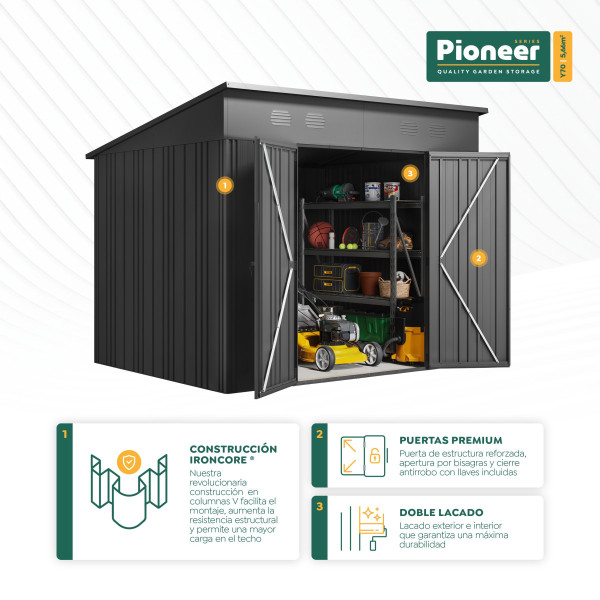 Caseta  Pioneer y70 - 5,66 m2 Hoggar | Sumiteca