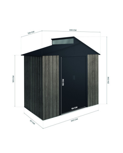 Caseta metal  THW Arán 2,84 m2 Hoggar | Sumiteca