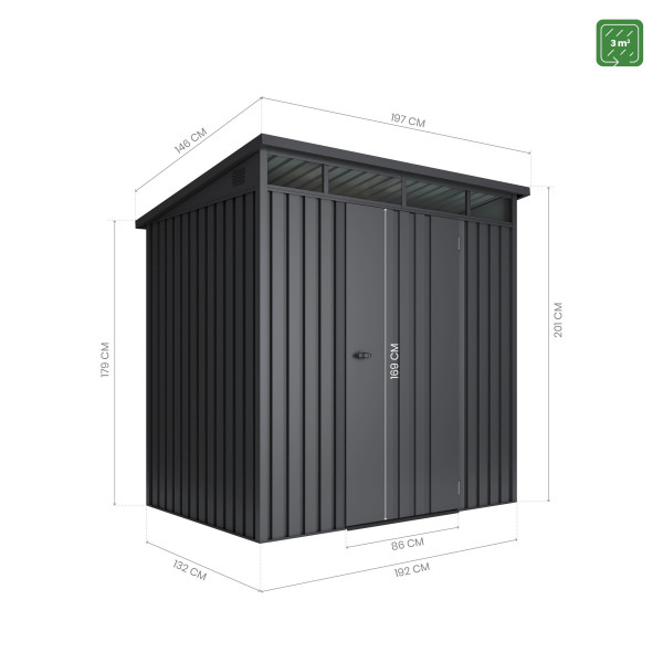 Caseta metal Allister 3 m2 Hoggar | Sumiteca