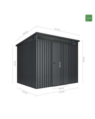 Caseta metal Allister 4.5 m2 Hoggar | Sumiteca