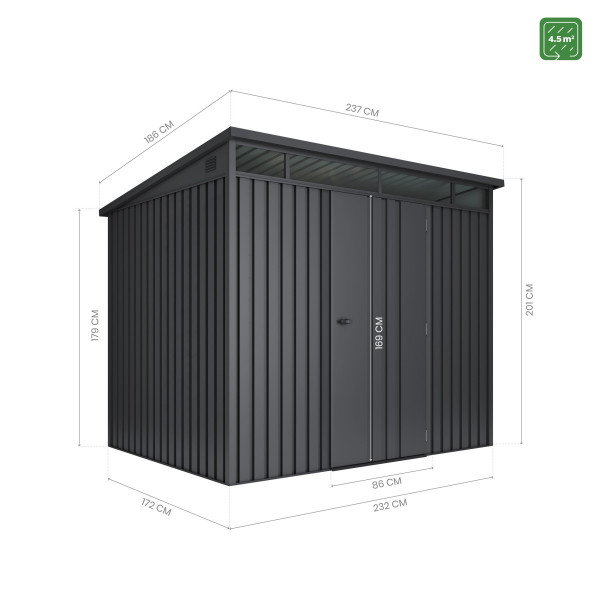 Caseta metal Allister 4.5 m2 Hoggar | Sumiteca