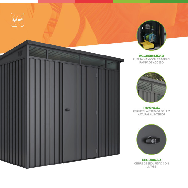 Caseta metal Allister 5.5 m2 Hoggar | Sumiteca