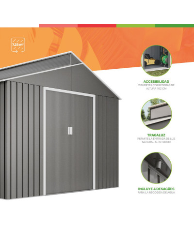 Caseta metal Bjorn 7,25 m2 v.3 Hoggar | Sumiteca
