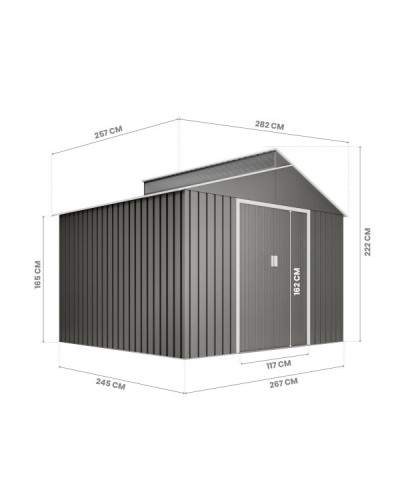 Caseta metal Bjorn 7,25 m2 v.3 Hoggar | Sumiteca