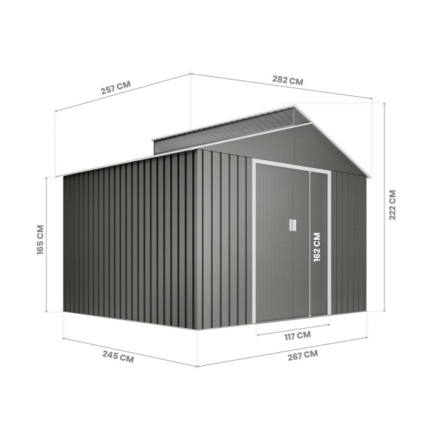 Caseta metal Bjorn 7,25 m2 v.3 Hoggar | Sumiteca