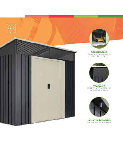 Caseta metal Gansen ii 4,6m2 Hoggar | Sumiteca