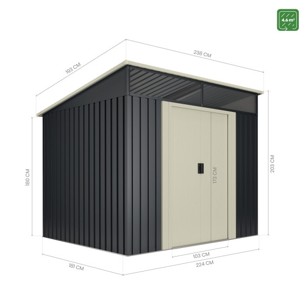 Caseta metal Gansen ii 4,6m2 Hoggar | Sumiteca
