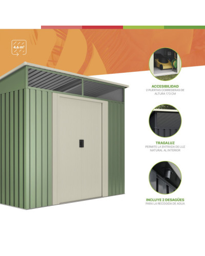 Caseta metal Gansen Leaf 4,6 m2 Hoggar | Sumiteca