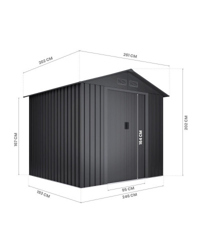Caseta metal Gotland dark 5.27 m2 Hoggar | Sumiteca