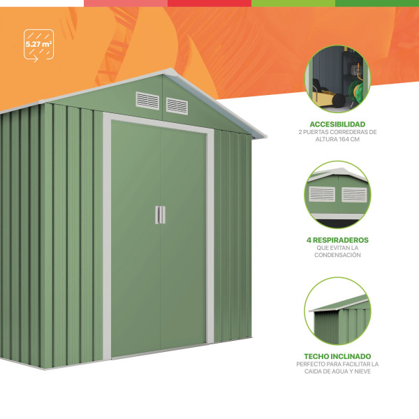 Caseta metal Gotland mint 5.27 m2 Hoggar | Sumiteca