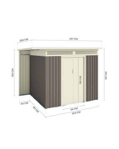 Caseta metal Husavik 5,30 m2 Hoggar | Sumiteca