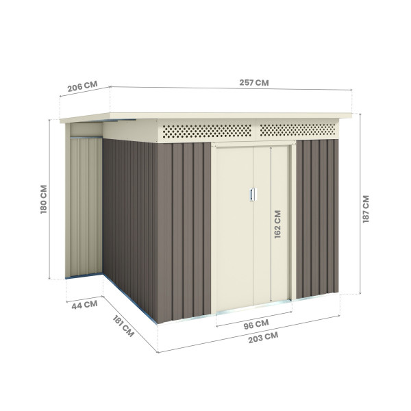 Caseta metal Husavik 5,30 m2 Hoggar | Sumiteca