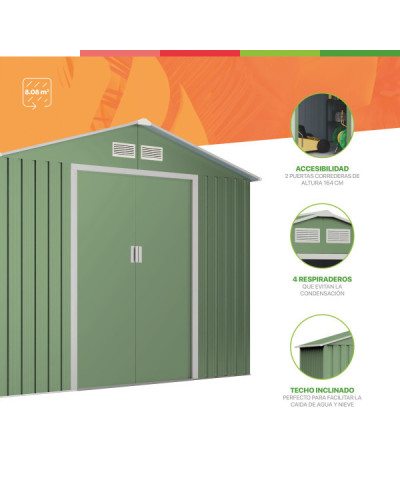 Caseta metal Koppen mint 8.08 m2 Hoggar | Sumiteca