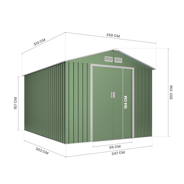 Caseta metal Koppen mint 8.08 m2 Hoggar | Sumiteca