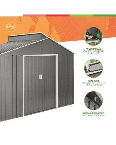 Caseta metal Lattsta 5,44 m2 v.3 Hoggar | Sumiteca