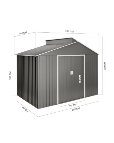 Caseta metal Lattsta 5,44 m2 v.3 Hoggar | Sumiteca