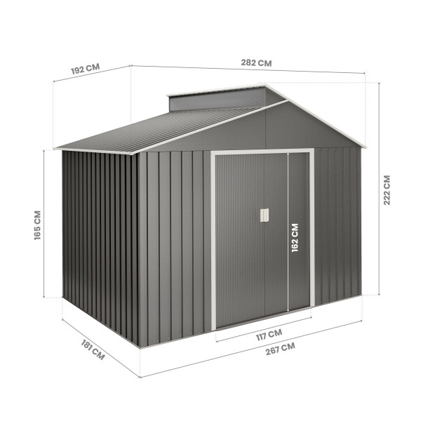 Caseta metal Lattsta 5,44 m2 v.3 Hoggar | Sumiteca