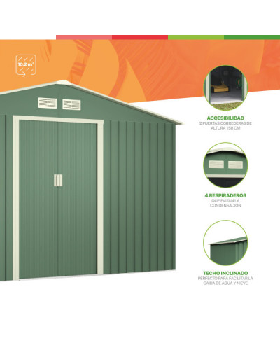 Caseta metal Lauters 10,2 m2 Hoggar | Sumiteca