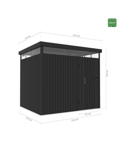 Caseta metal Lumen l5 5,23 m2 Hoggar | Sumiteca