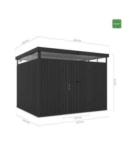 Caseta metal Lumen l7 7,66 m2 Hoggar | Sumiteca
