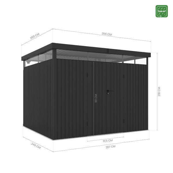 Caseta metal Lumen l7 7,66 m2 Hoggar | Sumiteca