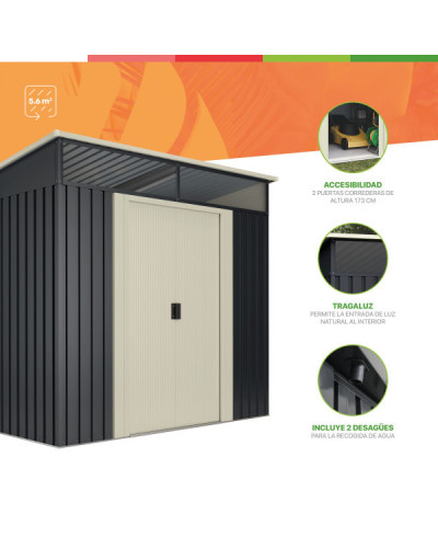 Caseta metal Malmo ii 5,6 m2 Hoggar | Sumiteca