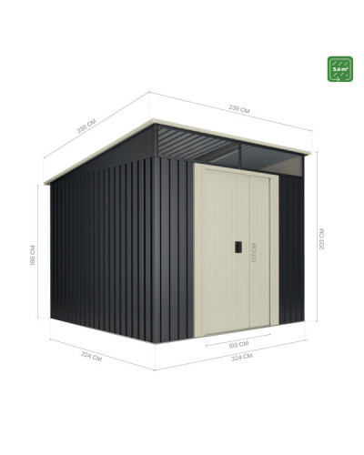 Caseta metal Malmo ii 5,6 m2 Hoggar | Sumiteca