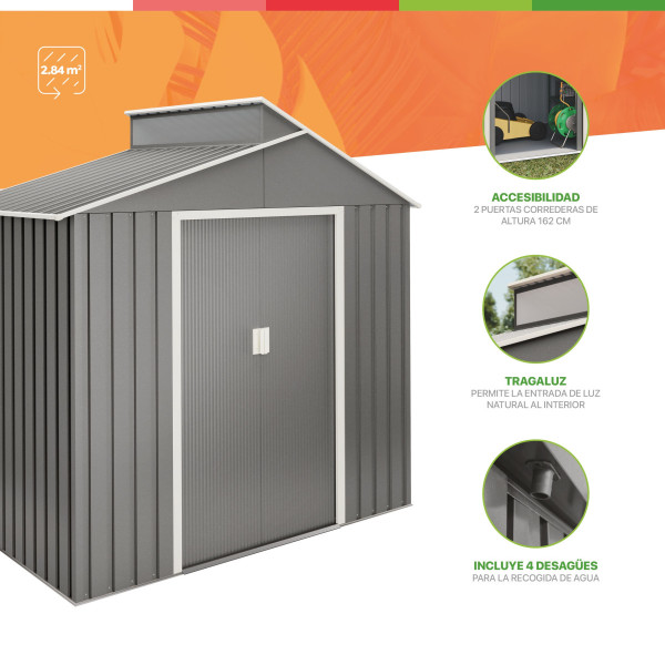 Caseta metal Nuuk 2.84 m2 v,3 Hoggar | Sumiteca