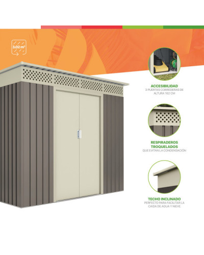 Caseta metal Nyköp 3,02 m2 Hoggar | Sumiteca