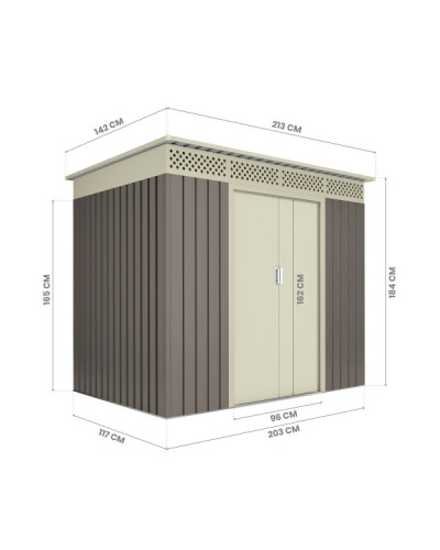 Caseta metal Nyköp 3,02 m2 Hoggar | Sumiteca
