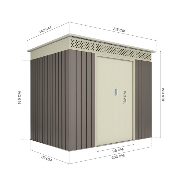 Caseta metal Nyköp 3,02 m2 Hoggar | Sumiteca
