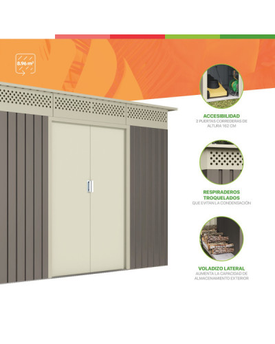 Caseta metal Orebro 8,96 m2 Hoggar | Sumiteca
