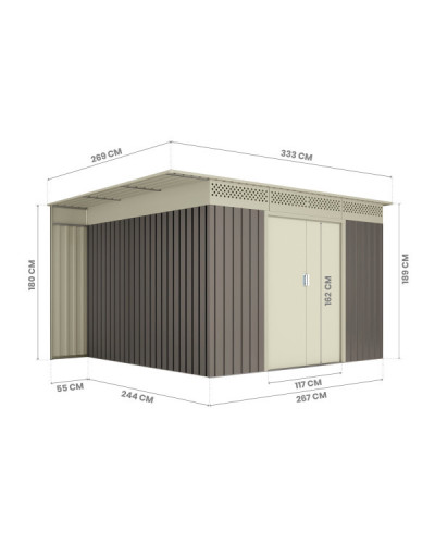 Caseta metal Orebro 8,96 m2 Hoggar | Sumiteca