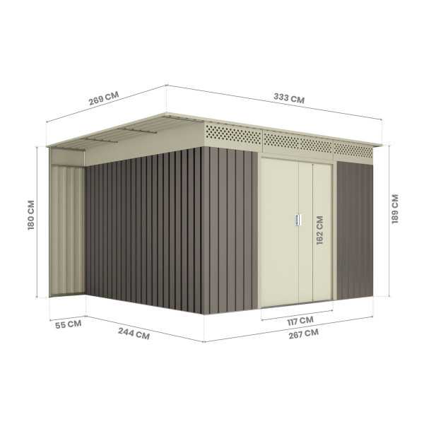 Caseta metal Orebro 8,96 m2 Hoggar | Sumiteca