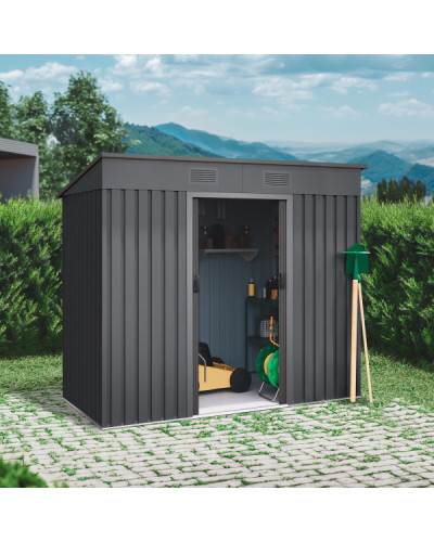 Caseta metal Oulu dark 3,14 m2 Hoggar | Sumiteca
