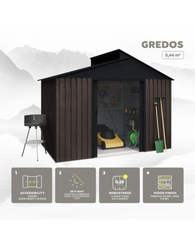 Caseta metal THW Gredos 5,44 m2 Hoggar | Sumiteca