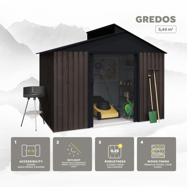 Caseta metal THW Gredos 5,44 m2 Hoggar | Sumiteca