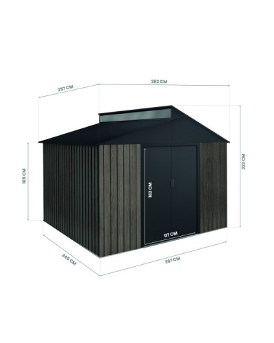 Caseta metal THW Pyrene 7,25 m2 Hoggar | Sumiteca