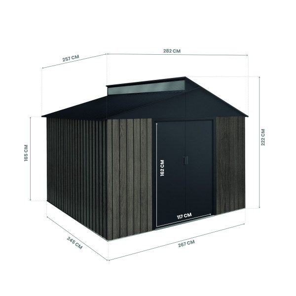 Caseta metal THW Pyrene 7,25 m2 Hoggar | Sumiteca